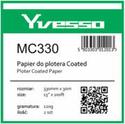 Papier powlekany w roli do plotera Yvesso Medium Coated 330x30m 120g MC330 Yvesso