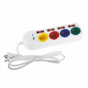 Maclean Przedłużacz 4 gniazda 1.5m, USB A/C MCE508 W maclean