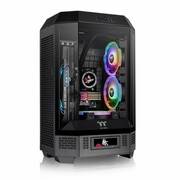 Thermaltake Obudowa - The Tower 300 Tempered Glass x 3, CT140 Fan x 2 Czarna thermaltake