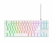 Trust Klawiatura gamingowa podświetlana GTX 833 Thado TKL biała trust