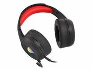 Natec Słuchawki dla graczy Genesis Neon 200 z mikrofonem podświetlenie RGB Czarno-czerwone natec