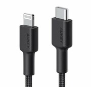 AUKEY CB-CL03 kabel Lightning - USB-C 2m MFi Apple USB-PD nylonowy oplot czarny aukey