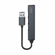 Savio Hub 4 porty USB-A - 3 x USB-A 2.0, 1 x USB-A 3.0, 5 Gbps, Aluminium, AK-70 savio