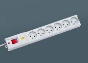 Lestar Listwa przeciwprzepięciowa LX 610, 1L, 3,0m, szara LESTAR