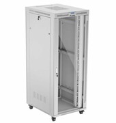 Lanberg Szafa stojąca rack 19 cali 42U 800x1000 szara drzwi szkalne flat pack lanberg