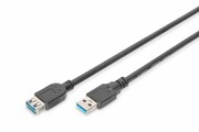 Digitus Kabel przedłużający USB 3.1 Gen.1 SuperSpeed 5Gbps Typ USB A/USB A M/Ż 3m Czarny digitus