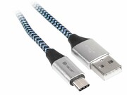 Tracer Kabel USB 2.0 Type-C A męski - C męski 1,0m czarno-niebieski TRACER