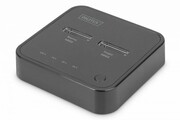 Digitus Podwójna stacja dokująca do dysków SSD M.2 NVMe z funkcją klonowania offline, USB-C, Czarna digitus