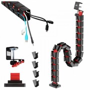 Maclean Organizer kabli, 1345mm czarno czerwony RS125 maclean