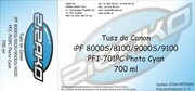 Tusz zamiennik Yvesso PFI-701PC Photo Cyan 700ml do Canon iPF8000S iPF8100 iPF9000S iPF9100 CF0904B001AA Yvesso