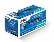 Zestaw tonerów CMYK do Epson AcuLaser C1100/CX11 wyd. czarny 4000 stron, klory 1500 stron A4 przy 5% pokryciu EPSON