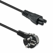 Qoltec Kabel zasilający kątowy SCHUKO | IEC C5 | koniczynka | 3x1.0mm2 |1.5m qoltec