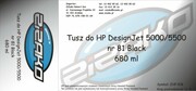 Tusz zamiennik Yvesso nr 81 do HP Designjet 5000/5500 680 ml Black C4930A - WYPRZEDAŻ! Yvesso