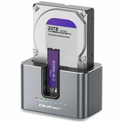 Qoltec Stacja dokująca 2w1 HDD SSD | SATA | M.2 NVMe | Klonowanie | USB-C | 10Gb/s | 28TB qoltec