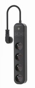 Gembird Inteligentna listwa zasilająca Tuya 4xFR 2xUSB-A 1xUSB-C Czarna gembird