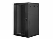 Lanberg Szafa instalacyjna wisząca 19 cali 22U 600X600mm czarna (drzwi szklane) lanberg