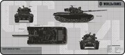 YENKEE Podkładka pod mysz DEFENDER WT90 - wersja limitowana WORLD OF TANKS yenkee