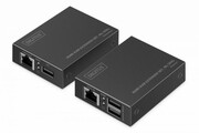 Digitus Przedłużacz (extender) po skrętce kat.6 HDMI 4K/30Hz z KVM USB 1.1 do 40m/70m, max. 253 odbiorniki, sterowanie IR - zest digitus