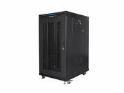 Lanberg Szafa stojąca 19 cali 22U 800x1000 drzwi perforowane LCD (flat pack) V2 czarna lanberg