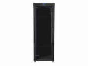 Lanberg Szafa instalacyjna rack stojąca 19 42U 800x800 czarna, drzwi szklane LCD (Flat pack) lanberg