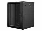 Lanberg Szafa instalacyjna wisząca 19 cali 15U 600X600mm czarna (drzwi szklane) lanberg