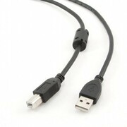 Gembird Kabel USB 2.0 typu AB AM-BM 4,5m FERRYT czarny gembird