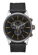 Zegarek męski Black Brass Nixon Sentry Chrono Leather A4052222 kwarcowy okrągły/owalny Nixon