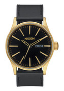 Zegarek męski Nixon Sentry Leather Gold Black A1051513 kwarcowy okrągły/owalny Nixon