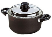 SKK MP_SK-254 Garnek 4 l tytanowy 24 cm z pokrywką żaroodporną SKK