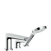 Hansgrohe Talis E 3-otworowa bateria wannowa do montażu na brzegu wanny, el. zewnętrzny, DIN15, chrom (71730000) - możliwy odbiór Warszawa Hansgrohe