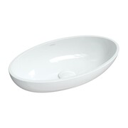 Omnires Crete Umywalka nablatowa owalna Marble+ 51x30 cm biały połysk (CRETEBP) - możliwy odbiór Warszawa Omnires