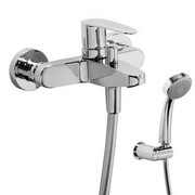 Tres Flat bateria natryskowa wannowo-natynkowa z zestawem punktowym chrom (20417001) - możliwy odbiór Warszawa Tres