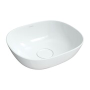 Omnires Silk Umywalka nablatowa prostokątna Marble+ 40x35 cm biały połysk (SILK400BP) - możliwy odbiór Warszawa Omnires