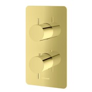 Kohlman Axel Gold Termostatyczna podtynkowa bateria wannowo-prysznicowa z trzema wyjściami złoty (QW433AGD) - możliwy odbiór Warszawa Kohlman