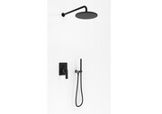 Kohlman Experience Black zestaw prysznicowy z deszczownicą 25cm ze słuchawką czarny mat (QW210EBR25) - możliwy odbiór Warszawa Kohlman