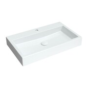 Omnires Thasos Umywalka nablatowa/wisząca prostokątna Marble+ 70x42 cm biały połysk (THASOS700BP) - możliwy odbiór Warszawa Omnires