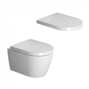 Duravit ME by Starck miska WC wisząca 48 bezrantowa + deska w/o (253009000 + 0020190000) Biały (45300900A1) - możliwy odbiór Warszawa Duravit