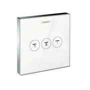 Hansgrohe ShowerSelect Glass Zawór odcinający dla 3 odbiorników biały/chrom (15736400) - możliwy odbiór Warszawa Hansgrohe