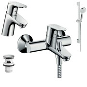 Hansgrohe Focus Zestaw baterii umywalkowa wannowa (31604000+31940000+26532400) chrom (IN.000B306) - możliwy odbiór Warszawa Hansgrohe