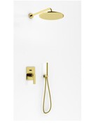 Kohlman Experience Gold zestaw prysznicowy z deszczownicą 25cm i słuchawką złoty (QW210EGDR25) - możliwy odbiór Warszawa Kohlman