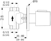 Ideal Standard Ceratherm 100 New zawór odcinający podtynkowy chrom (A4656AA) - możliwy odbiór Warszawa Ideal Standard