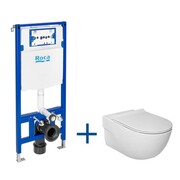 Roca zestaw stelaż Duplo One + miska WC meridian rimless z deską slim (A893104520) - możliwy odbiór Warszawa Roca