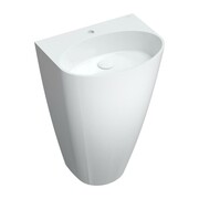 Omnires Siena Umywalka wolnostojąca owalna Marble+ 55x43 cm biały połysk (SIENAUWBP) - możliwy odbiór Warszawa Omnires