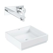 Grohe Grohe zestaw umywalka Cube Ceramic nablatowa 50x47 + bateria Lineare podtynkowa 2-otworowa L Chrom (3948100H+23444001) - możliwy odbiór Warszawa Grohe