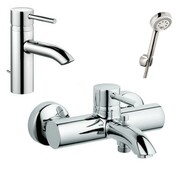 Kludi Bozz Zestaw baterii umywalkowa wannowa (382700576 +386910576 +6803005) chrom (IN.000B620) - możliwy odbiór Warszawa Kludi