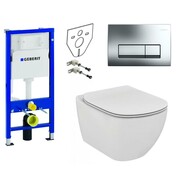 Geberit Ideal Standard Tesi Zestaw Stelaż podtynkowy z miską WC wiszącą bezrantową AquaBlade, deską w/o (111.17 (IN.000Z151) - możliwy odbiór Warszawa Ideal Standard