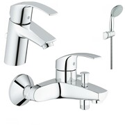Grohe Eurosmart Zestaw baterii wannowa umywalkowa i zestaw prysznicowy (33265002+33300002+2760110E) chrom (IN.000B031) - możliwy odbiór Warszawa Grohe