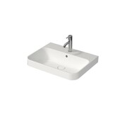 Duravit Happy D. 2 Umywalka nablatowa z otworem na baterię, szlifowana, tył nieszkliwiony 60x46 biała Wonder G (23606000001) - możliwy odbiór Warszawa Duravit