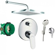 Hansgrohe Focus bateria, Zestaw prysznicowy podtynkowy, deszczownica (6653105 +6651405 +26691400 +27454000 +319 (IN.000P007) - możliwy odbiór Warszawa Hansgrohe