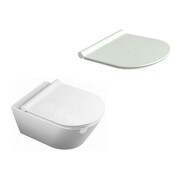 Catalano Zero zestaw miska WC NewFlush bezrantowa wisząca 55cm i deską w/o (1VS55NR00+5SCSTP000) (1VS55NR00+5SCSTP000) - możliwy odbiór Warszawa Catalano